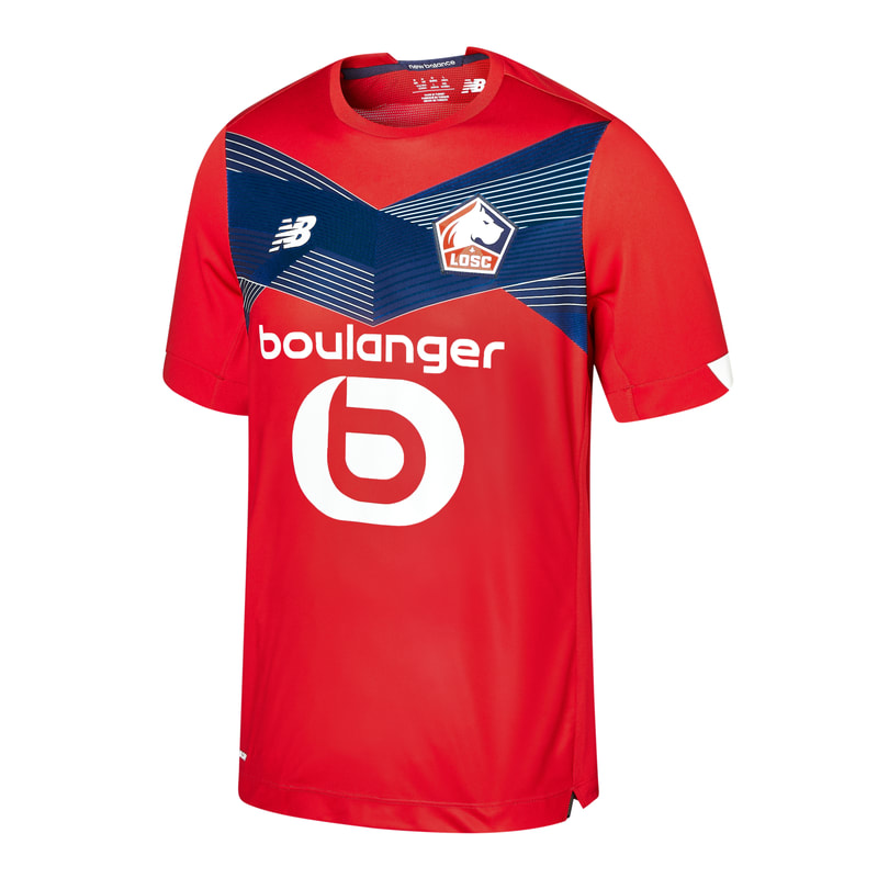 Lille​​ Home 2020/2021 Football Shirt Manufactured By New Balance. The Club Plays Football In France.