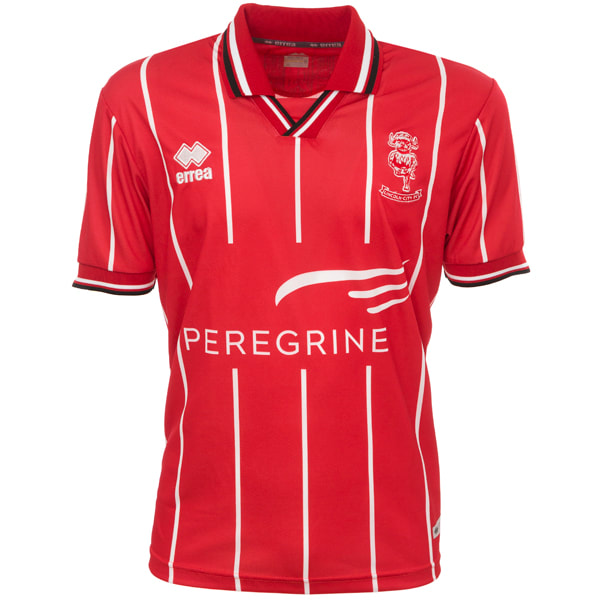 Lincoln City Home 2020/2021 Football Shirt Manufactured By Errea. The Club Plays Football In League One.