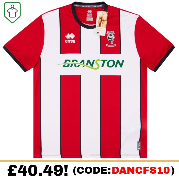 Lincoln City Home 2022/2023 Football Shirt Manufactured By Errea. The Club Plays In England.
