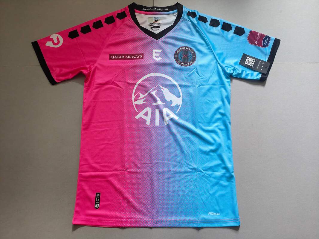 Maharlika Manila F.C. Away 2023 Football Shirt Manufactured By Equipt Studios. The Club Plays Football In The Philippines.