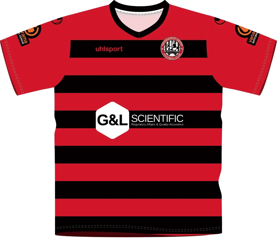 Maidenhead United Away 2020/2021 Football Shirt Manufactured By Uhlsport. The Club Plays Football In England.