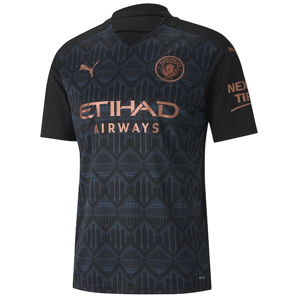 Manchester City 2020/2021 Away Football Shirt Manufactured By Puma. The Club Plays Football In England.