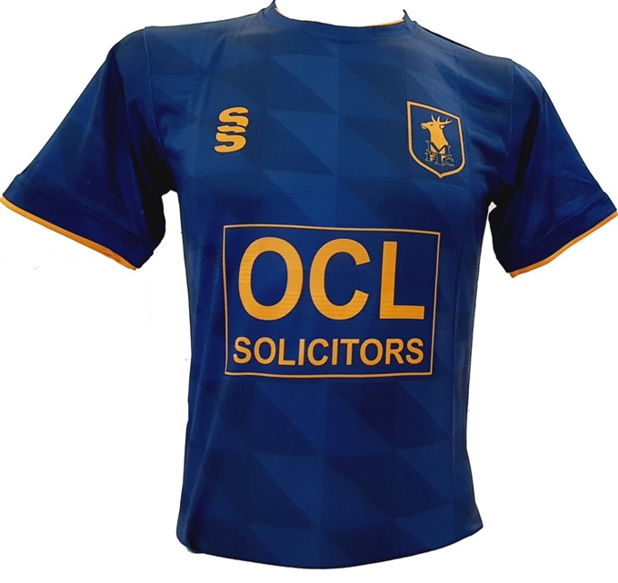 Mansfield Town Away 2020/2021 Football Shirt Manufactured By Surridge. The Club Plays Football In England.