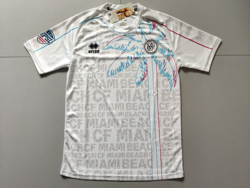 Miami Beach CF Away 2020 Football Shirt Manufactured By Errea. The Club Plays Football In The USA.