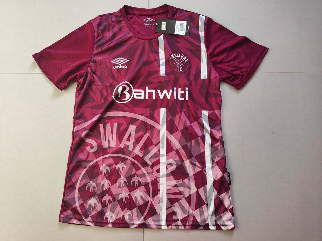 Moroka Swallows F.C. Home 2021/2022 Football Shirt Manufactured By Umbro. The Club Plays Football In South Africa.