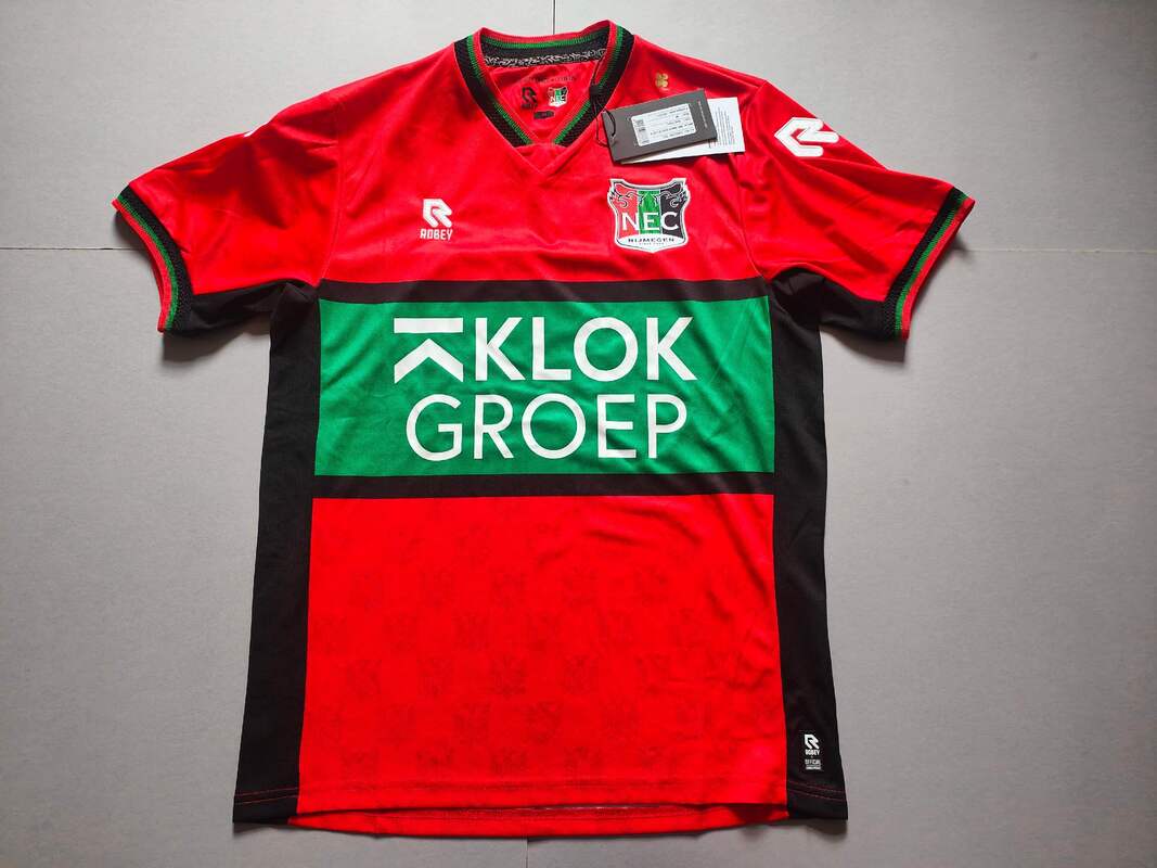 NEC Nijmegen Home 2023/2024 Football Shirt Manufactured By Robey. The Club Plays Football In The Netherlands.