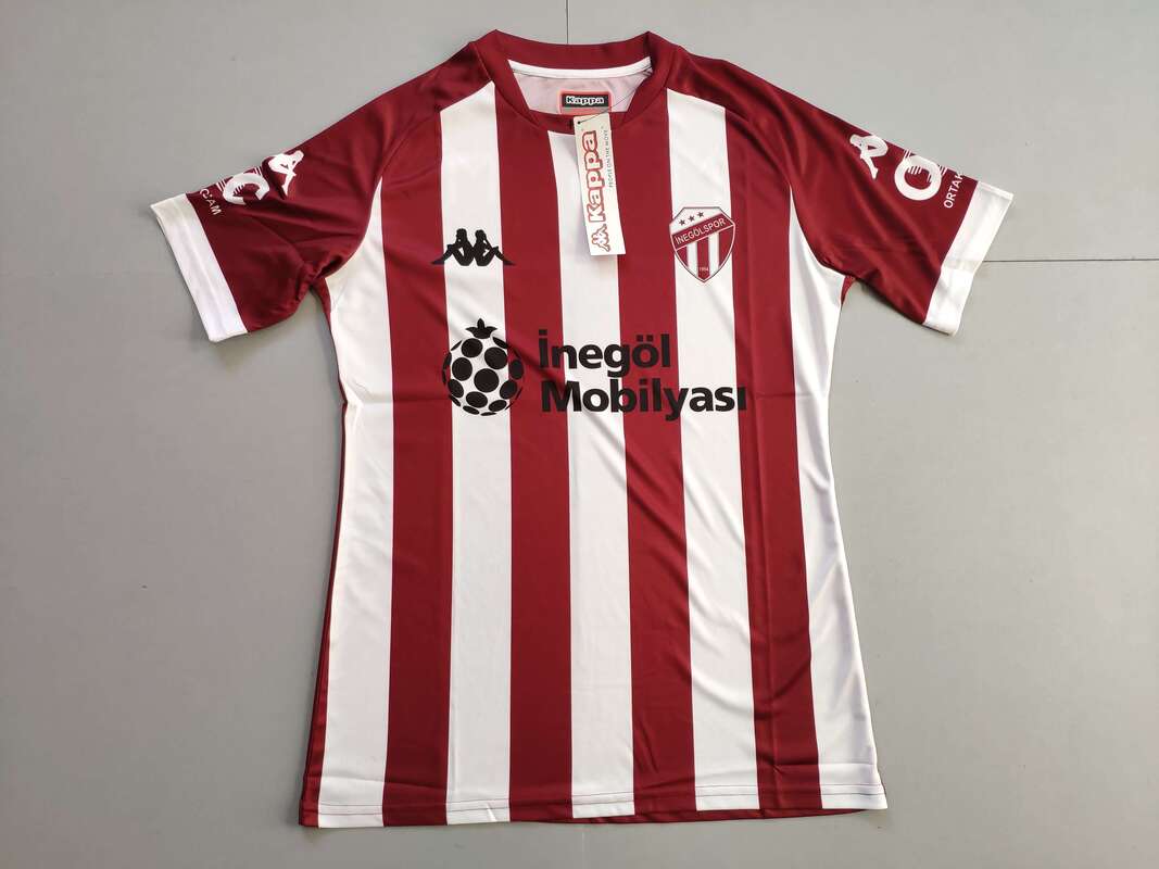İnegölspor Third 2020/2021 Football Shirt Manufactured By Kappa. The Club Plays Football In Turkey.