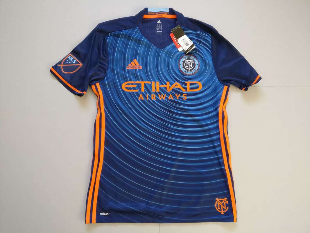 New York City FC Away 2016/2017 Football Shirt Manufactured By Adidas. The Club Plays Football In the USA.
