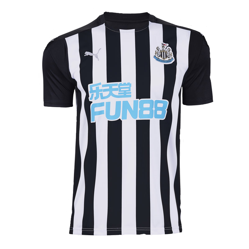 Newcastle United 2020/2021 Home Football Shirt Manufactured By Puma. The Club Plays Football In England.