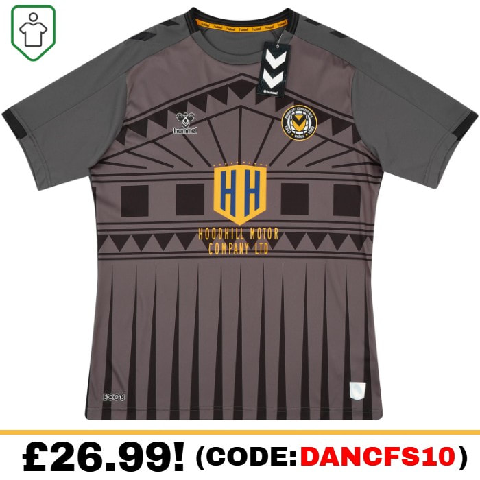 Newport County Away 2022/2023 Football Shirt Manufactured By Hummel. The Club Plays In England.