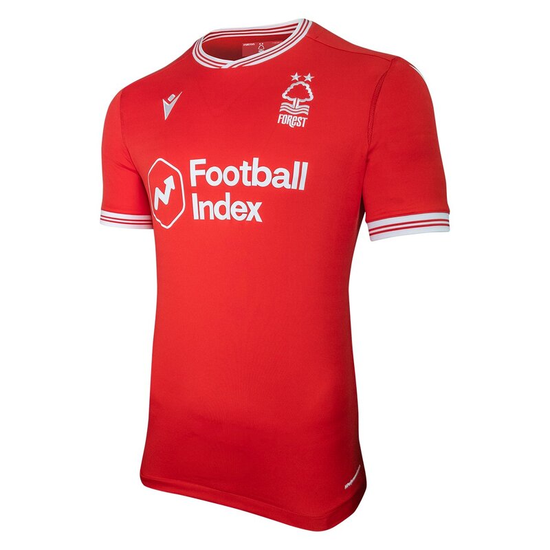 Nottingham Forest Home 2020/2021 Football Shirt Manufactured By Macron. The Club Plays Football In The Championship.