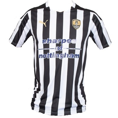 Notts County Home 2020/2021 Football Shirt Manufactured By Puma. The Club Plays Football In England.