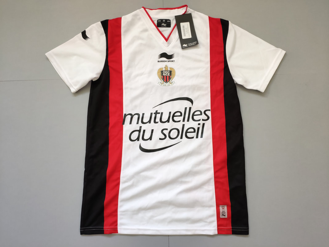 OGC Nice Away 2015/2016 Football Shirt Manufactured By Burrda Sport. The teams plays football in France.