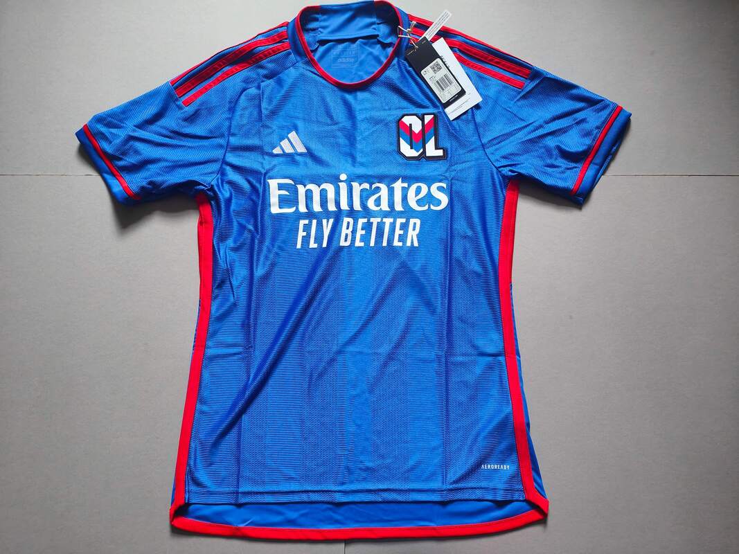 Olympique Lyonnais Away 2023/2024 Football Shirt Manufactured By Adidas. The Club Plays Football In France.
