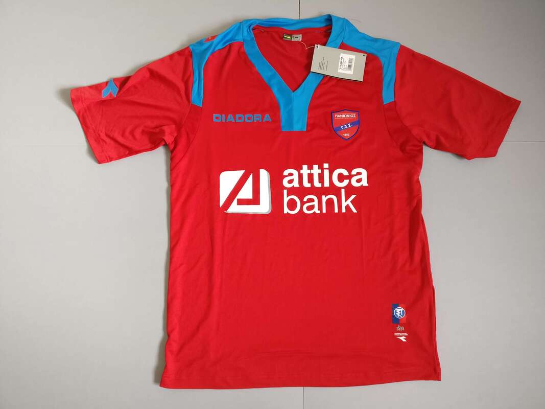 Panionios G.S.S. FC Home 2010/2011 Football Shirt Manufactured By Diadora. The Team Plays Football In Greece..