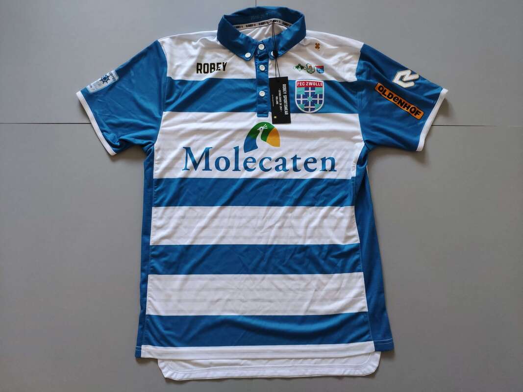 PEC Zwolle Home 2016/2017 Football Shirt Manufactured By Robey. The Team Plays Football In The Netherlands..