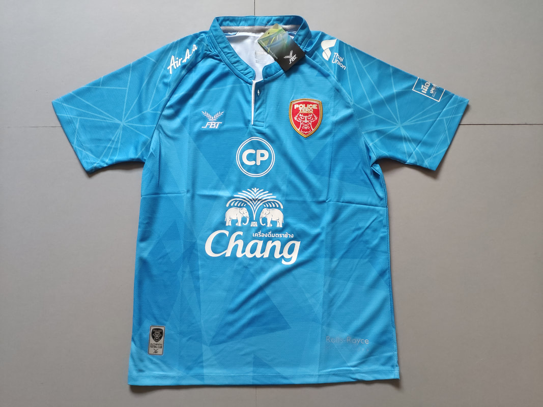 Police Tero F.C. Away 2019 Football Shirt Manufactured By FBT. The Club Plays Football In Thailand.