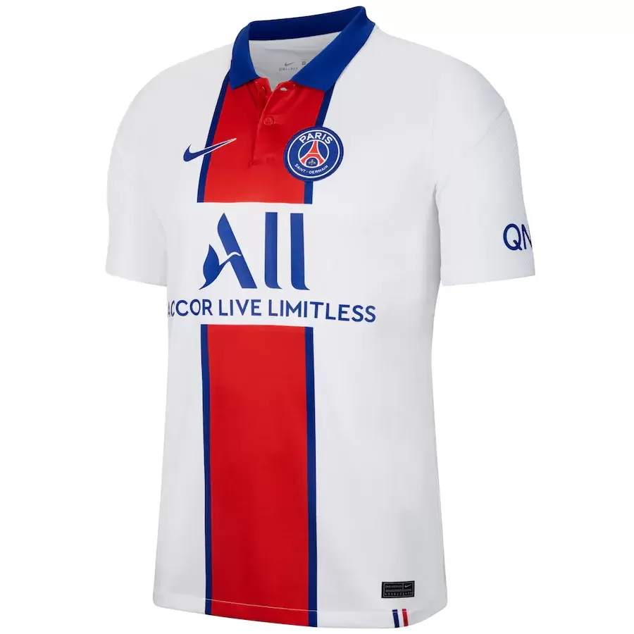PSG​​​​​​ Away 2020/2021 Football Shirt Manufactured By Nike. The Club Plays Football In France.