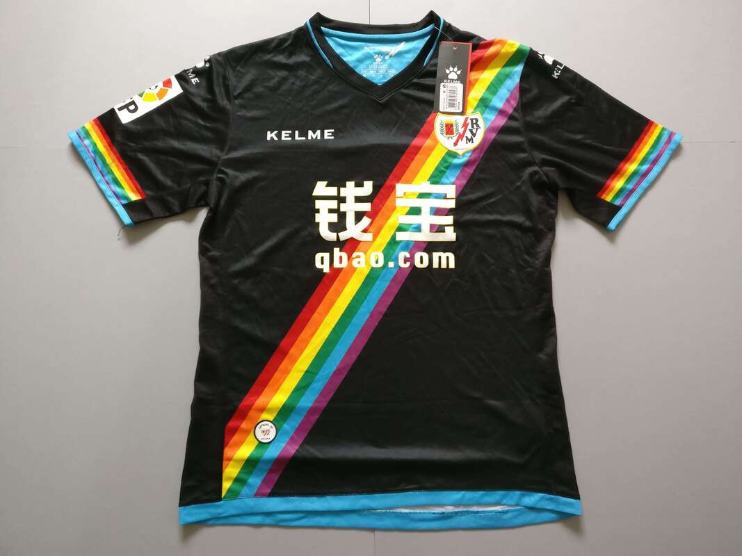 Rayo Vallecano Away 2015/2016 Football Shirt Manufactured By Kelme. The Club Plays Football In Spain.