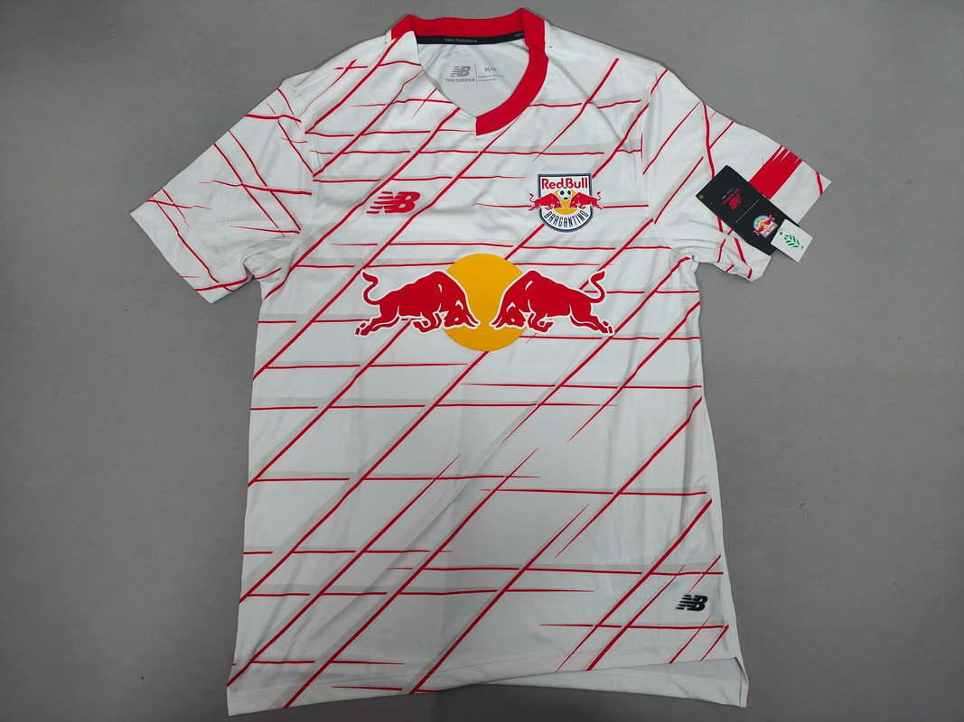 Red Bull Bragantino Home 2023 Football Shirt Manufactured By New Balance. The Club Plays Football In Brazil.