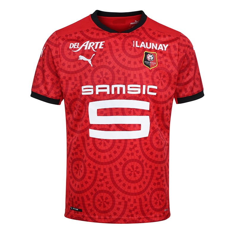 Rennes Home 2020/2021 Football Shirt Manufactured By Puma. The Club Plays Football In France.