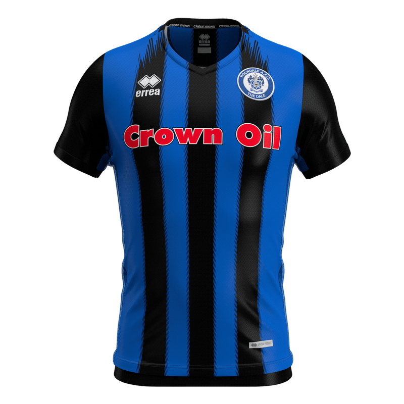 Rochdale Home 2020/2021 Football Shirt Manufactured By Errea. The Club Plays Football In League One.