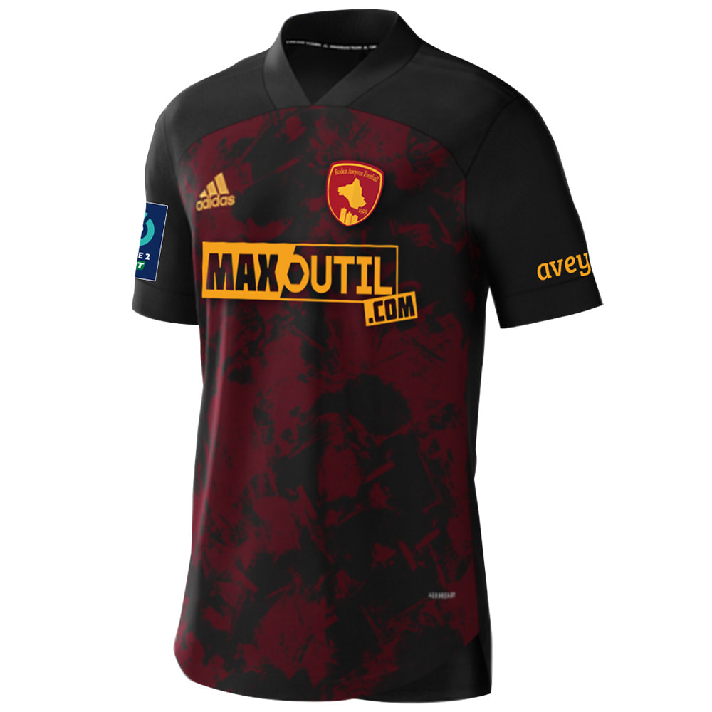 Rodez​​​​ Away 2020/2021 Football Shirt Manufactured By Adidas. The Club Plays Football In France.