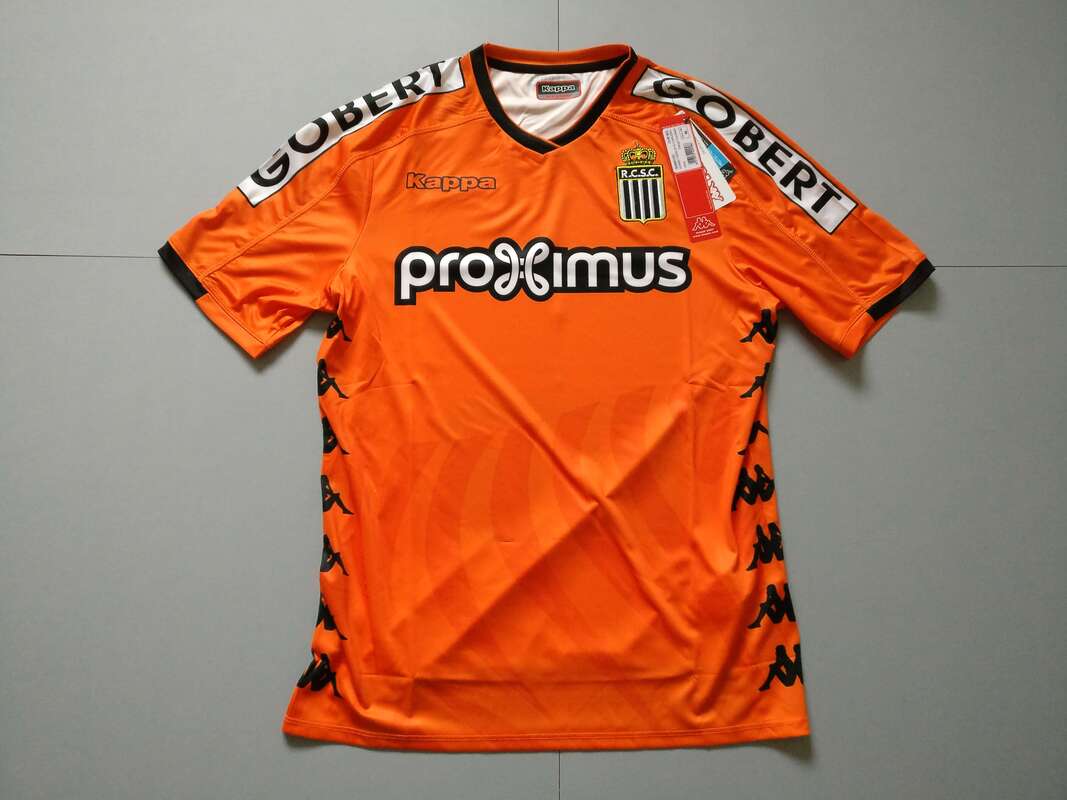 Royal Charleroi Sporting Club Away 2018/2019 Football Shirt Manufactured By Kappa. The Team Plays Football In Belgium.