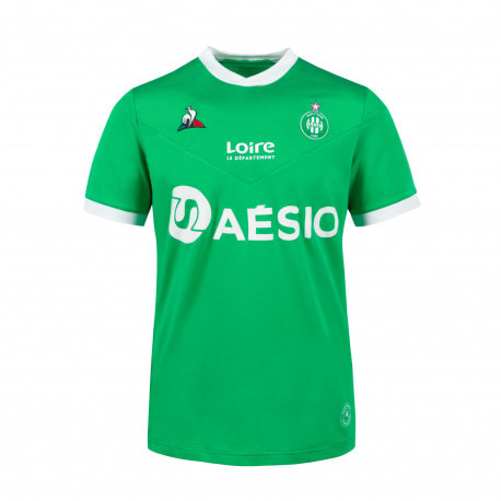 Saint-Étienne​​​​ Home 2020/2021 Football Shirt Manufactured By Le Coq Sportif. The Club Plays Football In France.