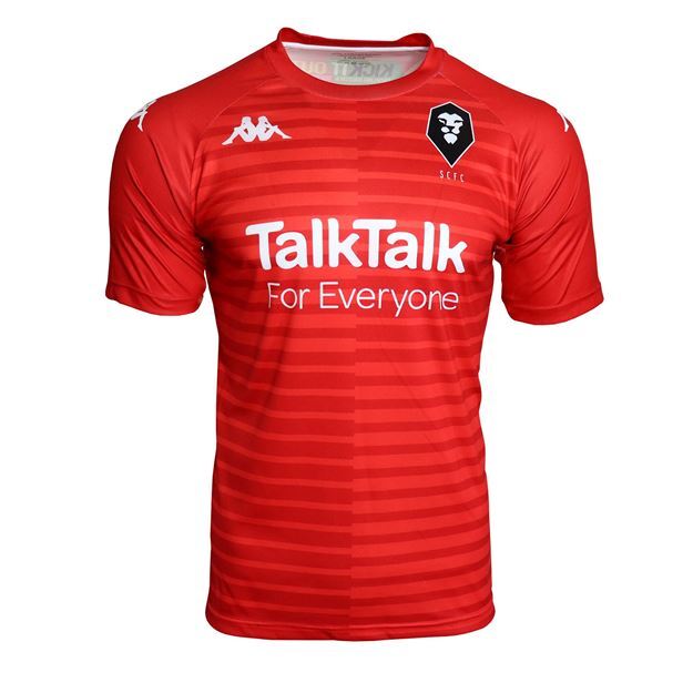 Salford City Home 2020/2021 Football Shirt Manufactured By Kappa. The Club Plays Football In England.