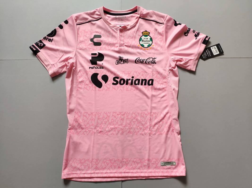 Santos Laguna Charity 2019/2020 Football Shirt Manufactured By Charly. The Club Plays Football In Mexico.