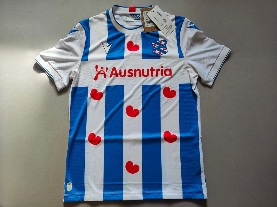 SC Heerenveen Home 2023/2024 Football Shirt Manufactured By Macron. The Club Plays Football In The Netherlands.