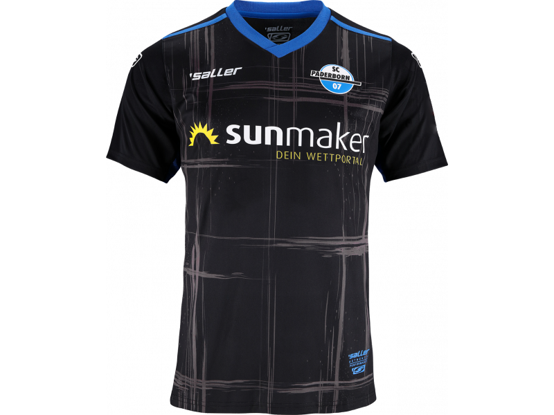 SC Paderborn Home 2020/2021 Football Shirt Manufactured By Saller. The Club Plays Football In Germany.