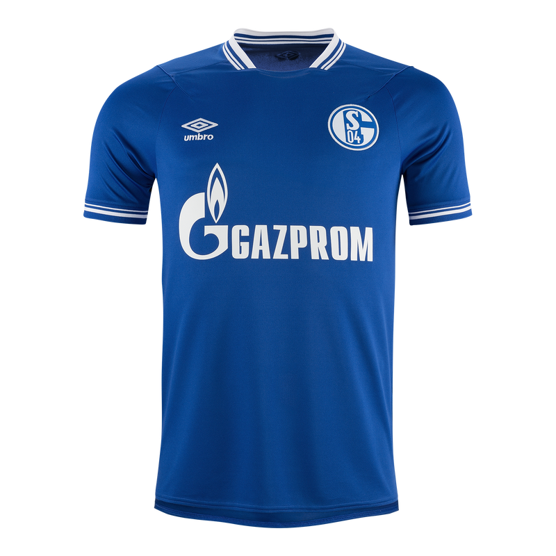 Schalke 04 Home 2020/2021 Football Shirt Manufactured By Umbro. The Club Plays Football In Germany.