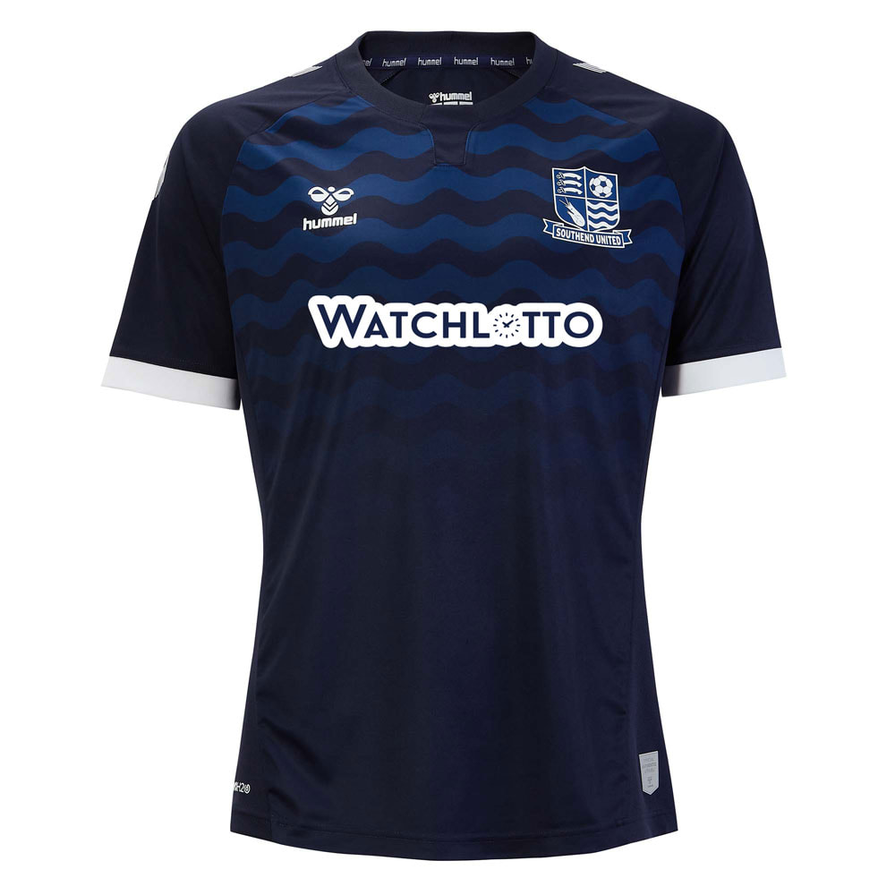 Southend United Home 2020/2021 Football Shirt Manufactured By Hummel. The Club Plays Football In England.