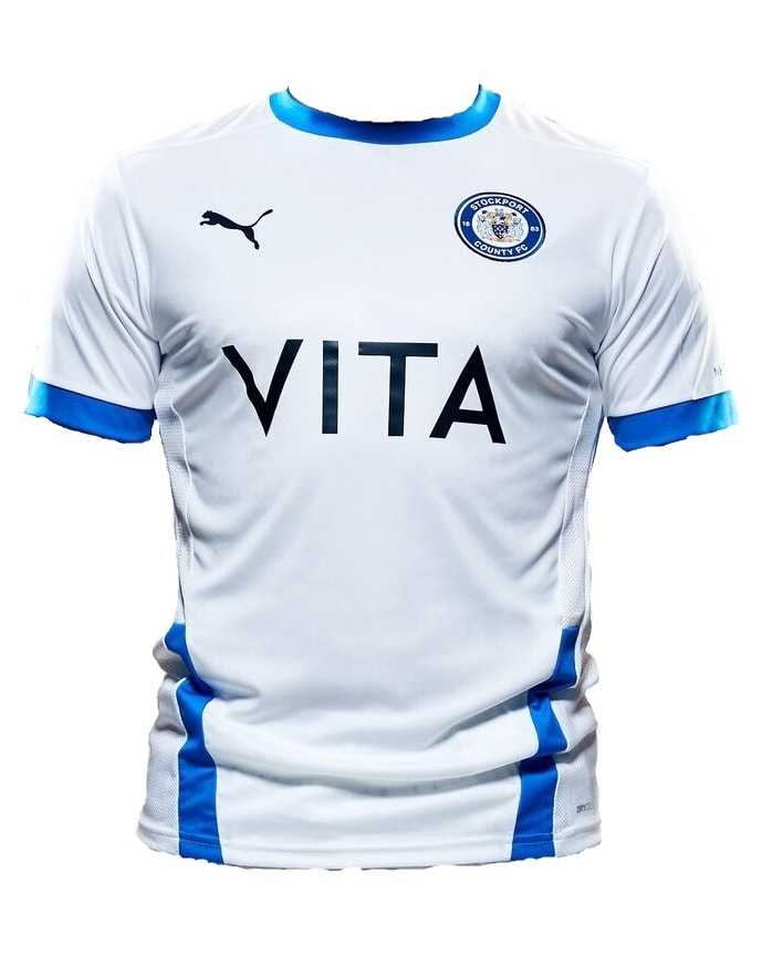 Stockport County Away 2020/2021 Football Shirt Manufactured By Puma. The Club Plays Football In England.