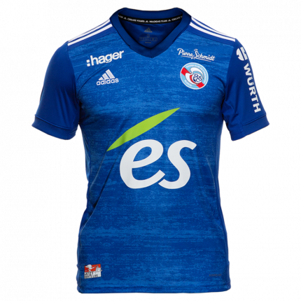 Strasbourg​​​​ Home 2020/2021 Football Shirt Manufactured By Adidas. The Club Plays Football In France.