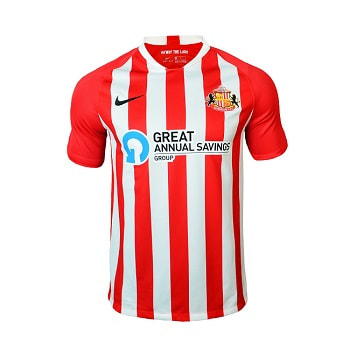 Sunderland Home 2020/2021 Football Shirt Manufactured By Nike. The Club Plays Football In League One.