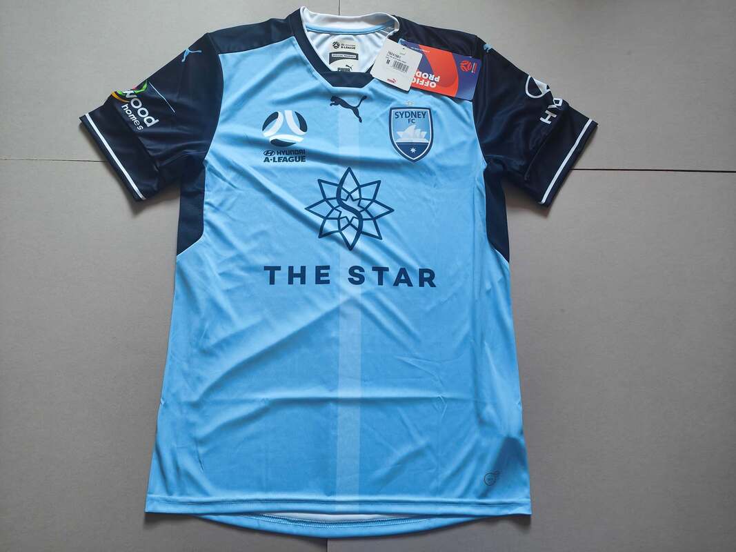 Sydney FC Home 2017/2018 Football Shirt Manufactured By Puma. The Club Plays Football In Australia.