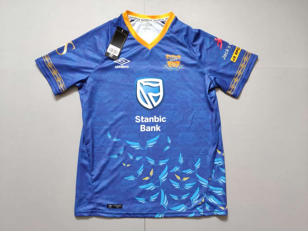 Township Rollers F.C. Home 2018/2019 Football Shirt Manufactured By Umbro. The Team Plays Football In Botswana.