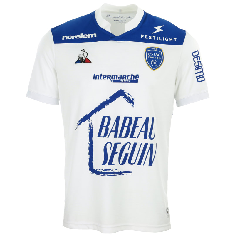 Troyes​​​​ Away 2020/2021 Football Shirt Manufactured By Le Coq Sportif. The Club Plays Football In France.