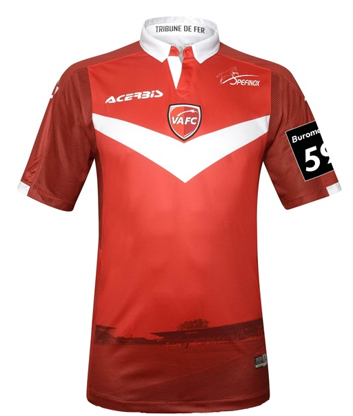 Valenciennes​​​​ Home 2020/2021 Football Shirt Manufactured By Acerbis. The Club Plays Football In France.