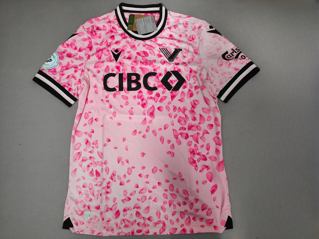 Vancouver FC Away 2024 Football Shirt Manufactured By Macron. The Club Plays Football In Cananda.