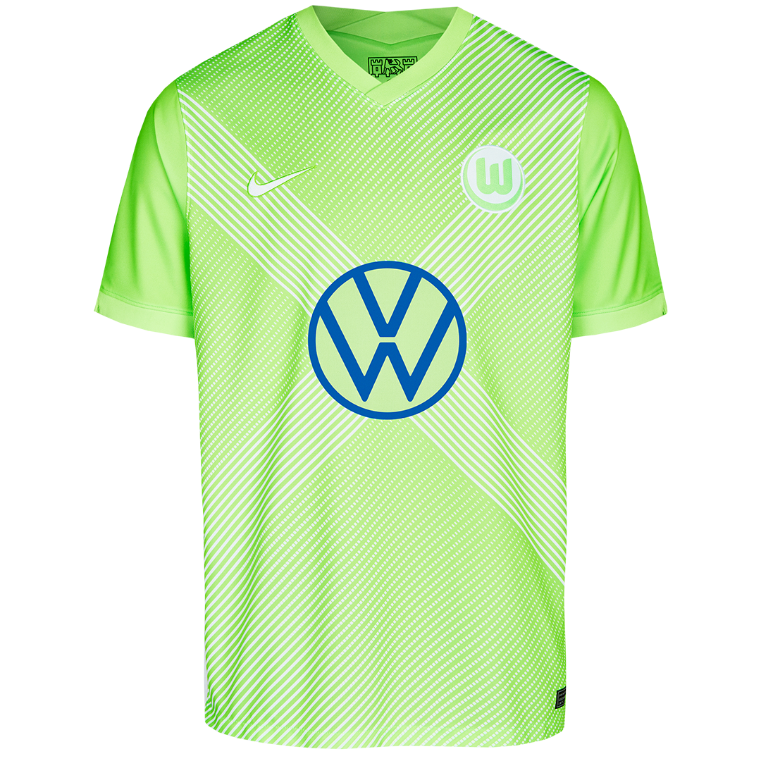 VfL Wolfsburg Home 2020/2021 Football Shirt Manufactured By Nike. The Club Plays Football In Germany.