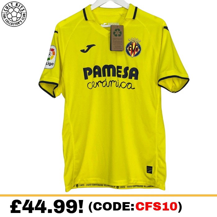 Villarreal Home 2022/2023 Football Shirt Manufactured By Joma. The Club Plays In Spain.