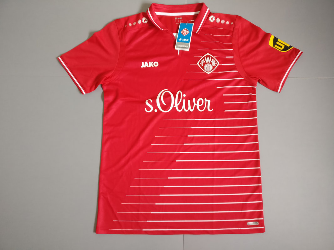 Würzburger Kickers Home 2017/2018 Football Shirt Manufactured By Jako. The Club Plays Football In Germany.
