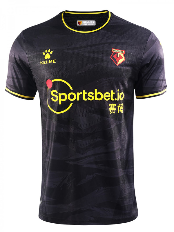 Watford 2020/2021 Third Football Shirt Manufactured By Kelme. The Club Plays Football In England.