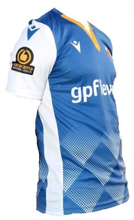 Wealdstone Home 2020/2021 Football Shirt Manufactured By Macron. The Club Plays Football In England.