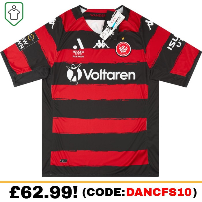 Western Sydney Wanderers Home 2022/2023 Football Shirt Manufactured By Kappa. The Club Plays In Australia.