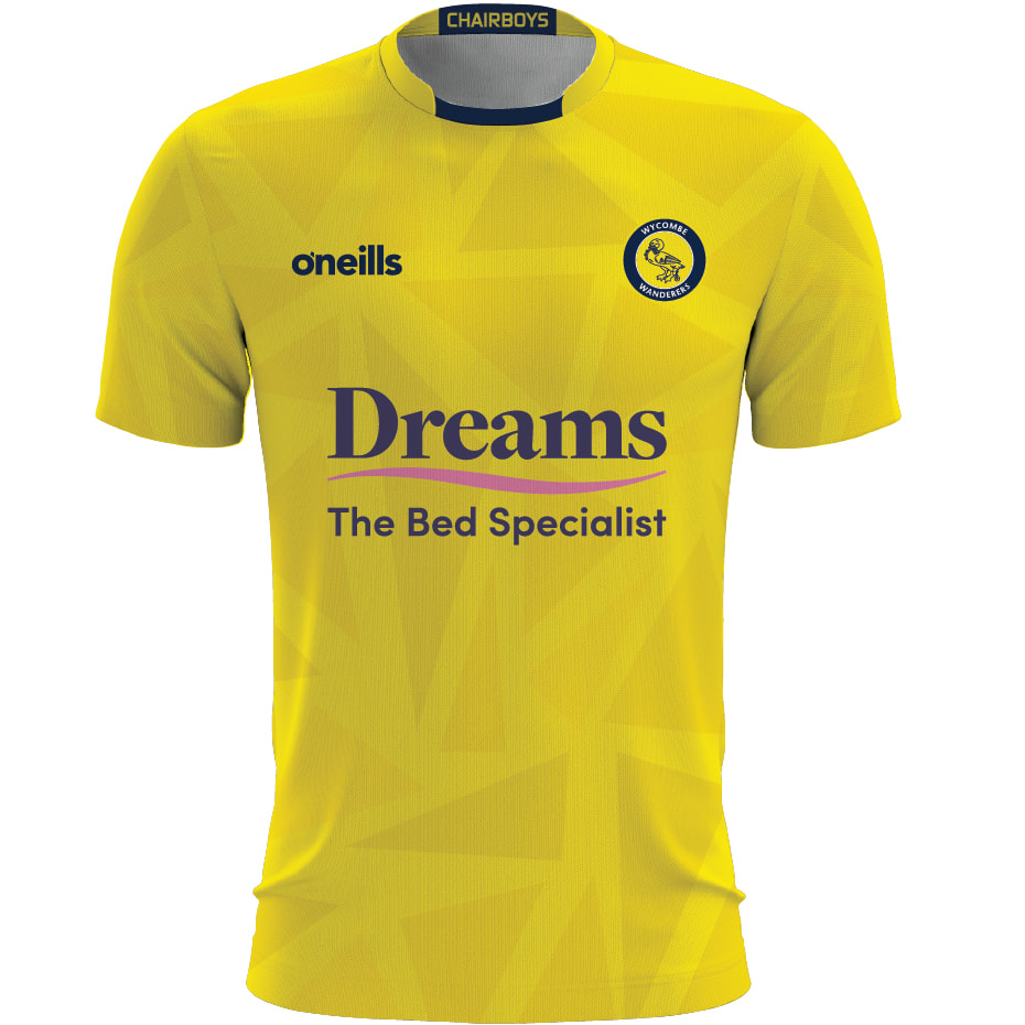 Wycombe Wanderers Away 2020/2021 Football Shirt Manufactured By Oneils. The Club Plays Football In England.